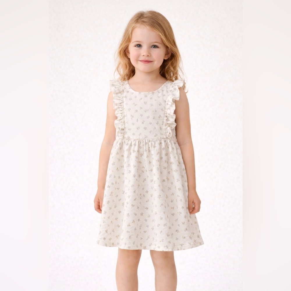 NWOT: Kids Beige H&M Floral Dress